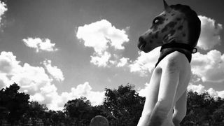 A screenshot of HORSES taken from the game's launch trailer.