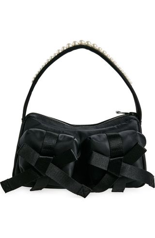 Classic Bow Satin Shoulder Bag