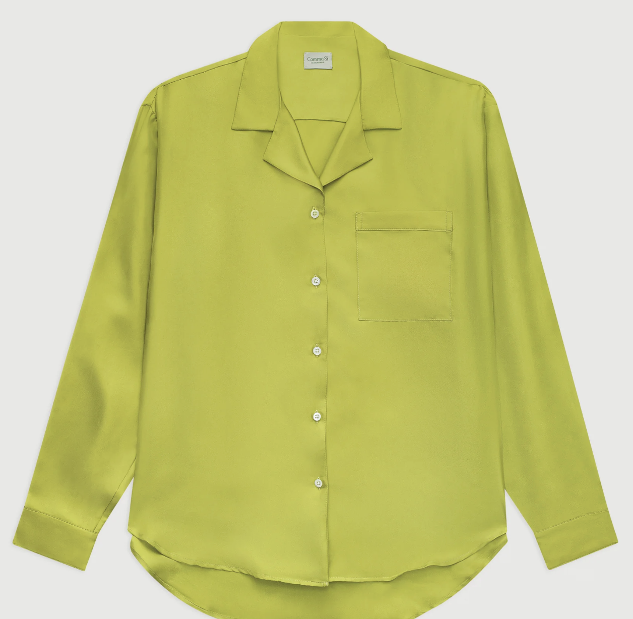 Comme Si, The Notched Collar Shirt, Silk Twill