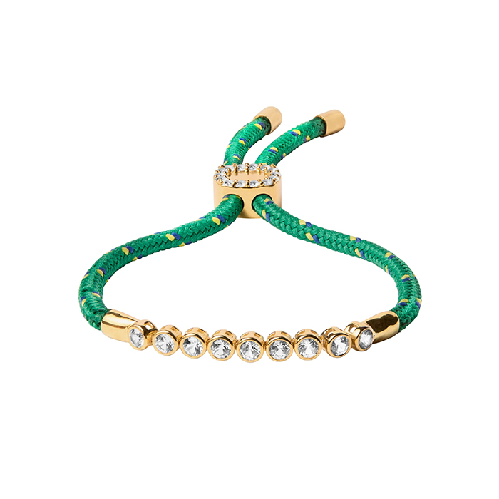 India 1, James Bezel Vert Paracord Bracelet, Gold