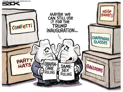 Political cartoon U.S. GOP SCOTUS