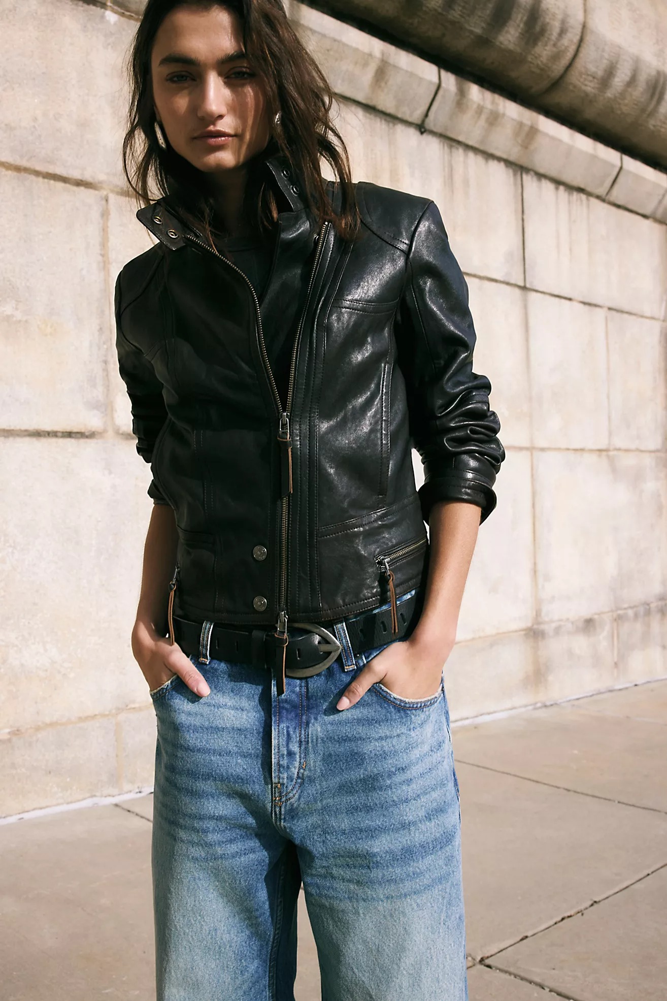 free people, Circe Leather Jacket