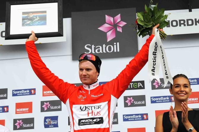 August Jensen (&Oslash;sterHus-Ridley) leads the king of the mountains classification