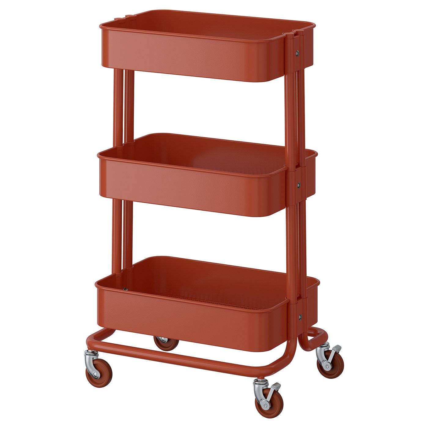 R&amp;Aring;skog Trolley - Red-Brown 35x45x77 Cm