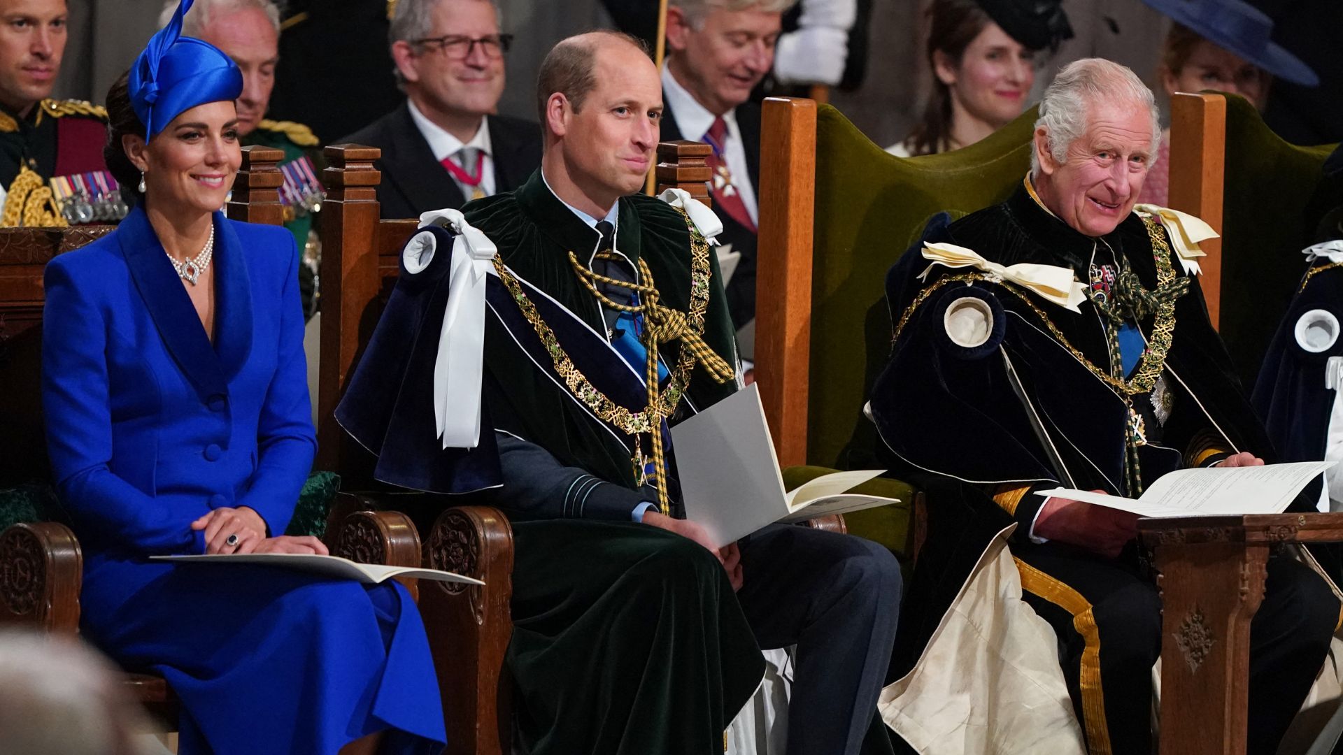 Kate Middleton, Prince William and King Charles at the Scottish Coronation