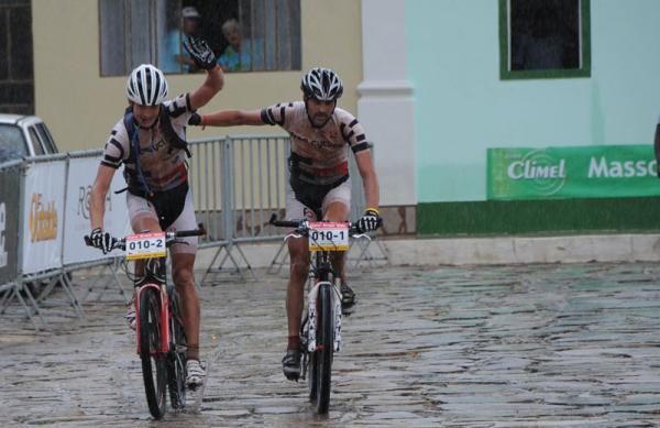 The open men stage winners, Robert Novotny and Kristian Hynek.