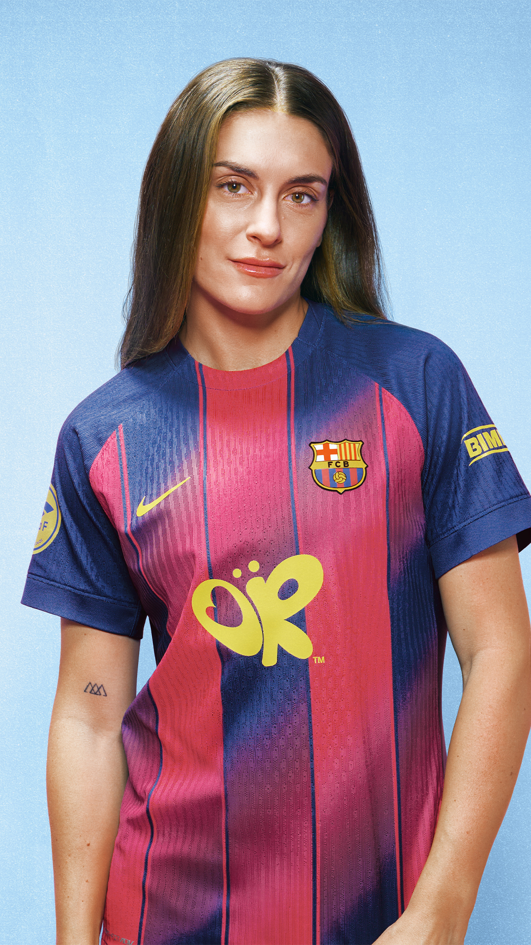 Alexia Putellas wearing Barcelona's latest Spotify collaboration