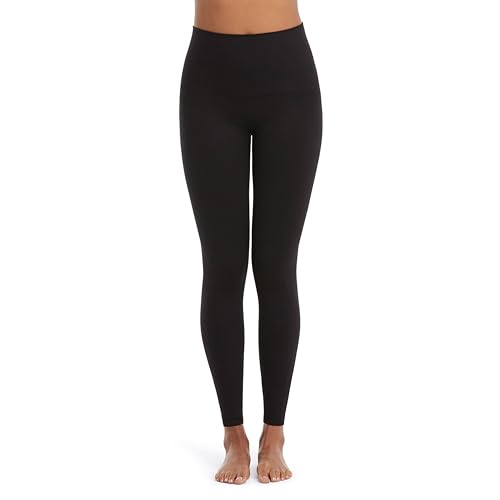 Spanx Leggings for Women Look at Me Now Seamless Leggings, Very Black, M