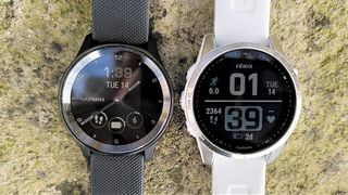 Garmin Vivomove Trend and Fenix 7S watches