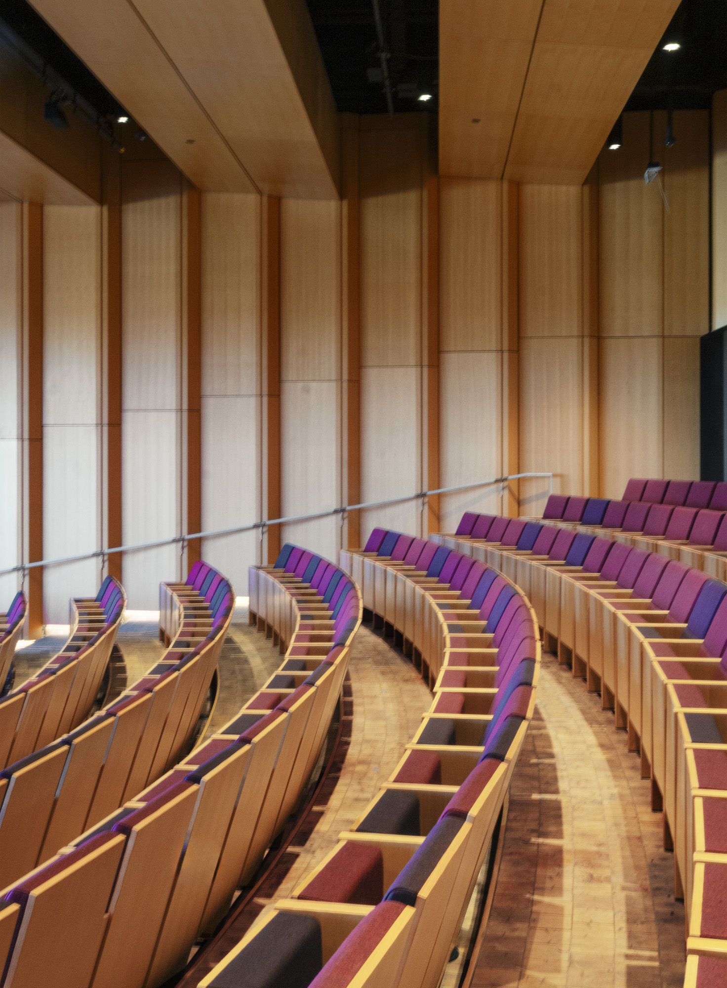 interior views of timber structure inside Theodore Roosevelt Presidential Library