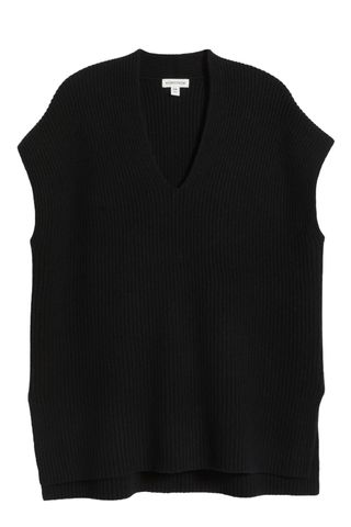 Oversize Wool & Cashmere V-Neck Sweater Vest