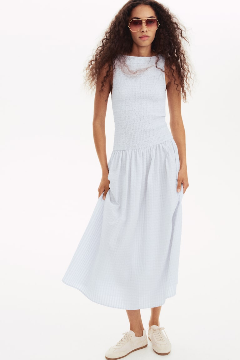 Smocked Seersucker Dress