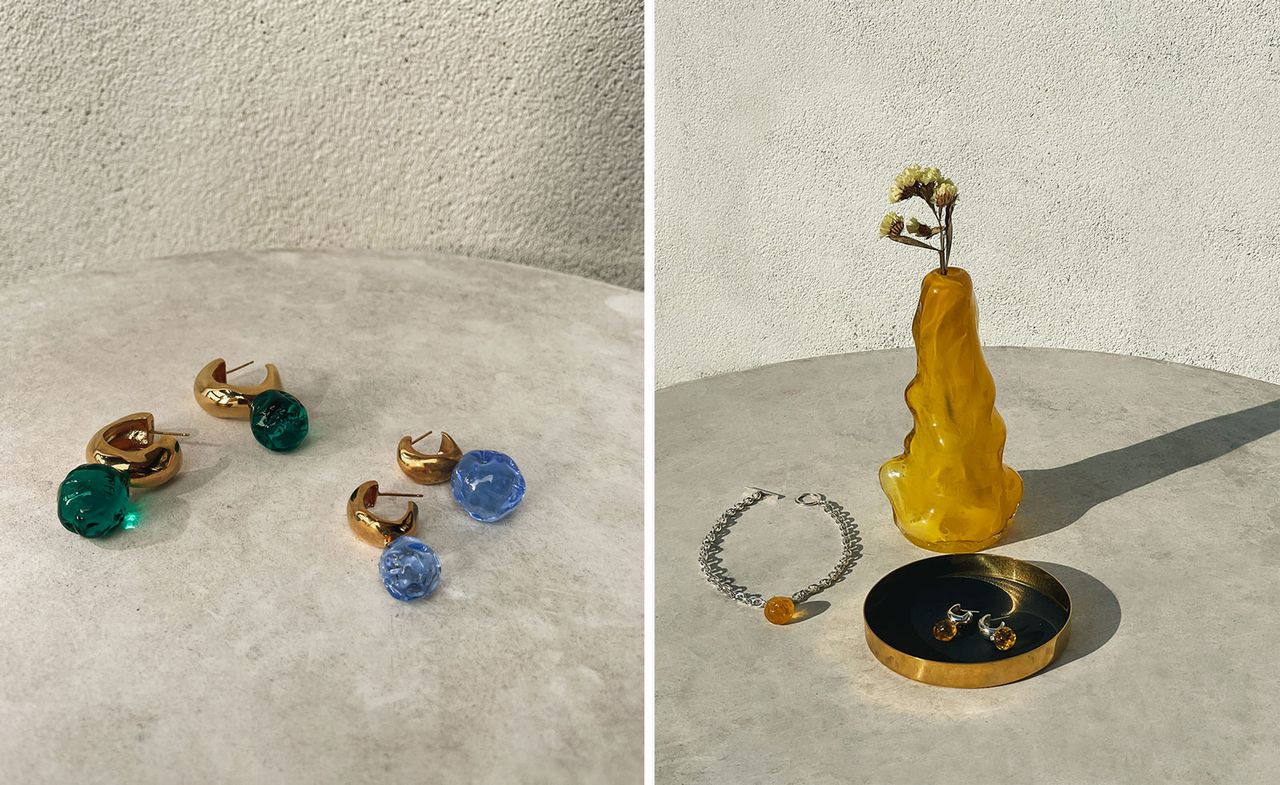 The new collection rethinks objects and popular jewellery pieces from the past in soda-lime glass