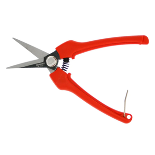 A pair of red pruning shears