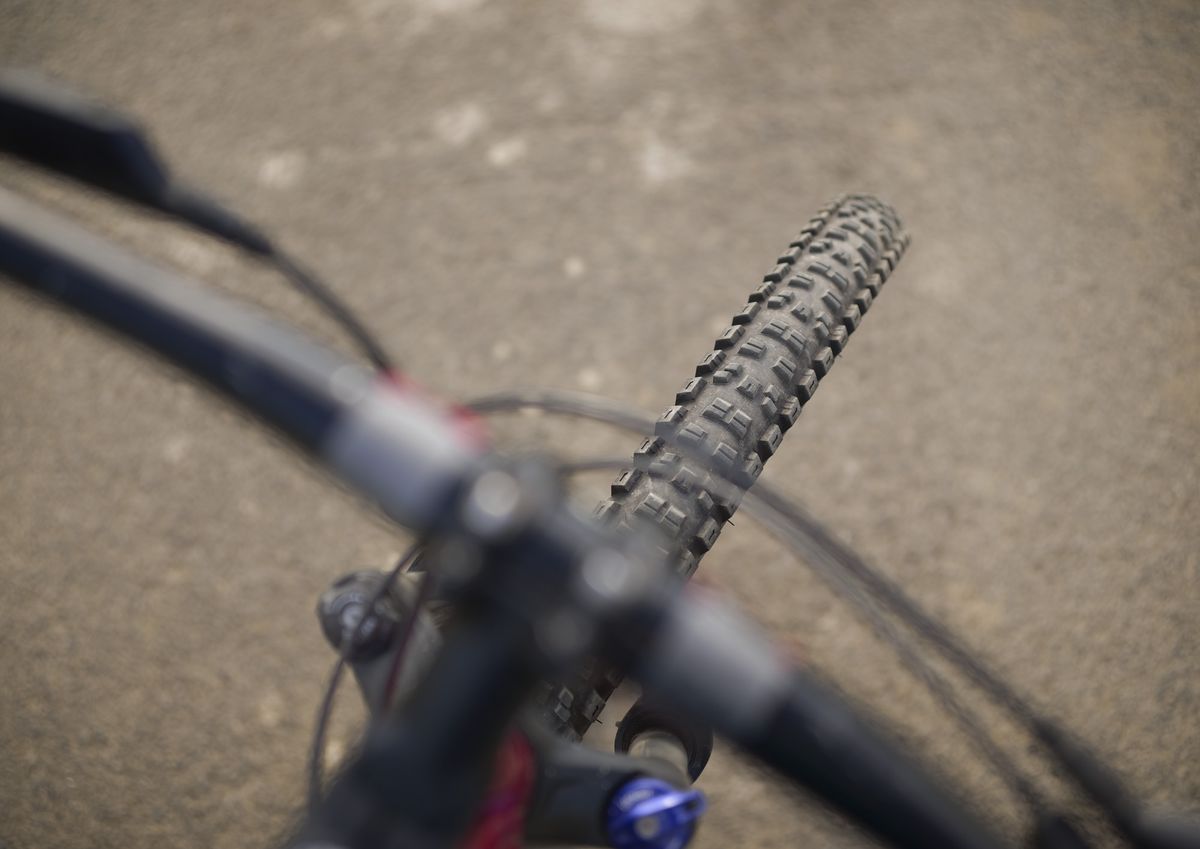 Looking down at a bike wheel, taken with the Sigma BF camera and Sigma 35mm F2 DG lens