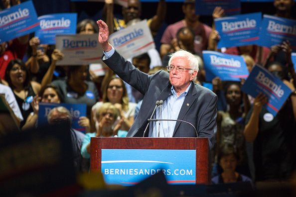 Bernie Sanders at a rally in Phoenix, Arizona 