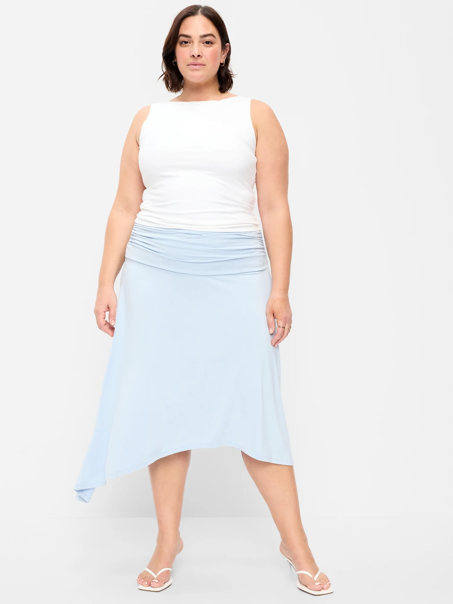Old Navy Asymmetrical Draped Midi Skirt.