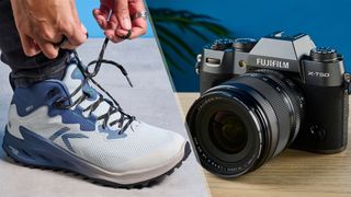 Keen Zionic NXT Mid Waterproof boots and a Fujifilm X-T50 mirrorless camera