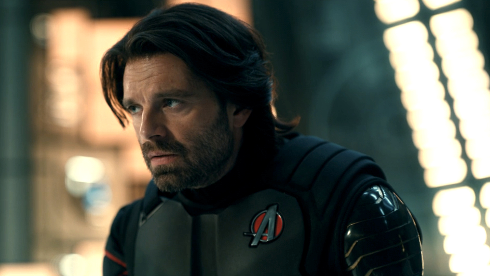 Bucky Barnes (Sebastian Stan) has a conversation in Thunderbolts*.