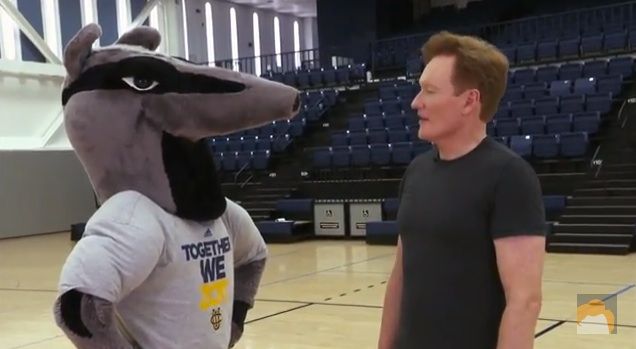 Conan O&amp;#039;Brien and Peter the Anteater.