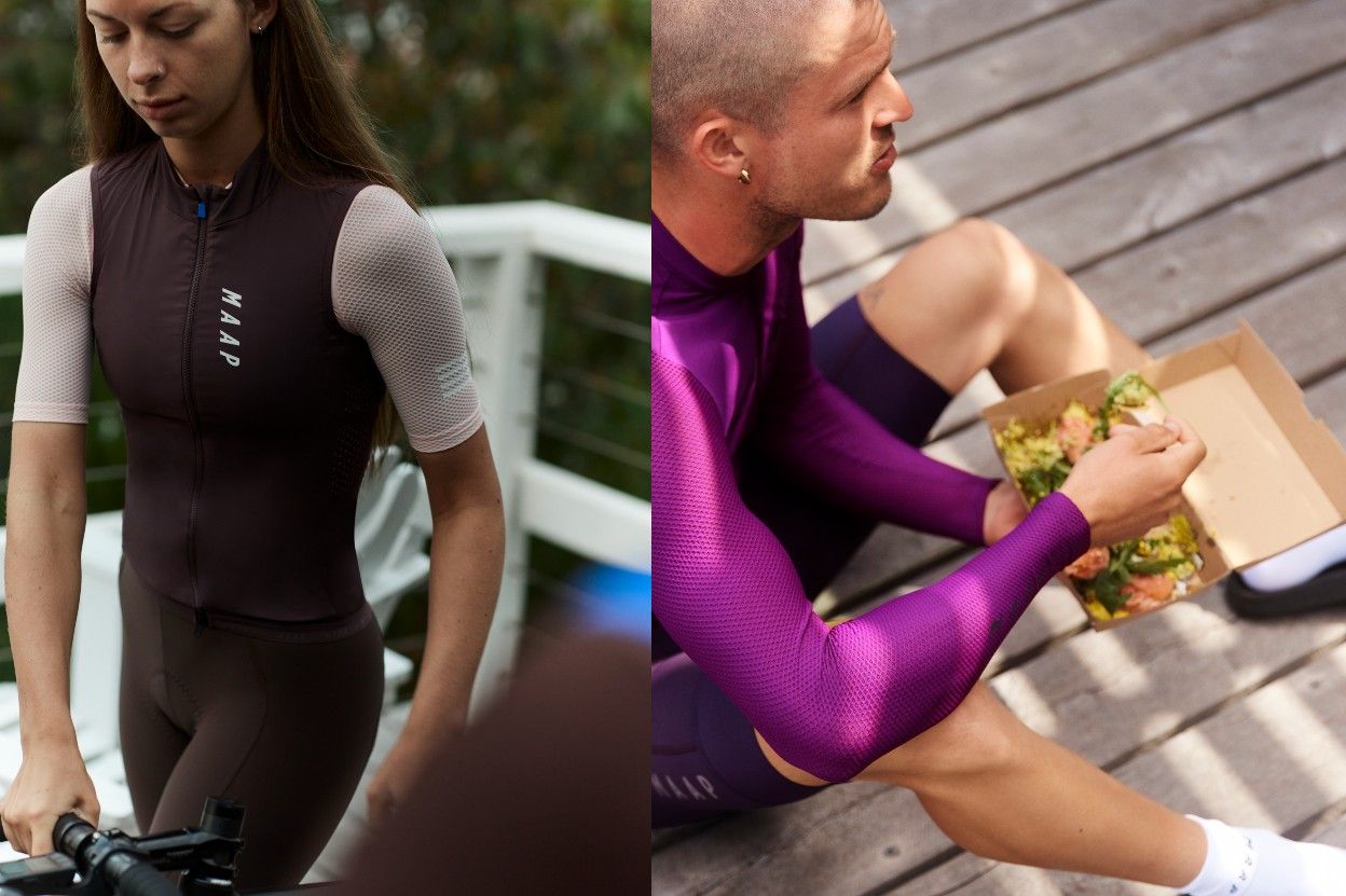 Composite image of a woman and a man in MAAP kit