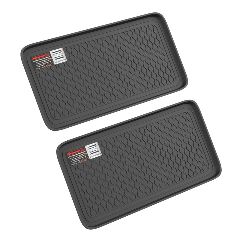 Stalwart 2-Pack All-Weather Boot Tray Set - Water-Resistant Plastic Utility Shoe Mat for Indoor/outdoor Use & Reviews | Wayfair