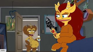 Maury and Connie the hormone monsters in a minor disagreement in Big Mouth season 6