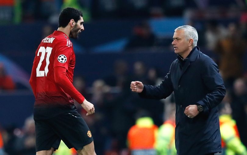 Marouane Fellaini and Jose Mourinho