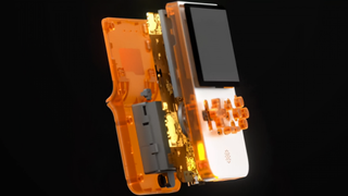 Official BitBoy render showcasing its transparent shell, NFC chip, battery, and other components.