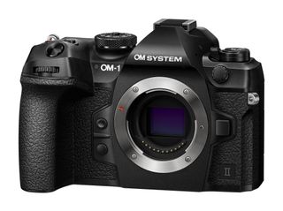 OM System OM-1 II mirrorless camera on a white background