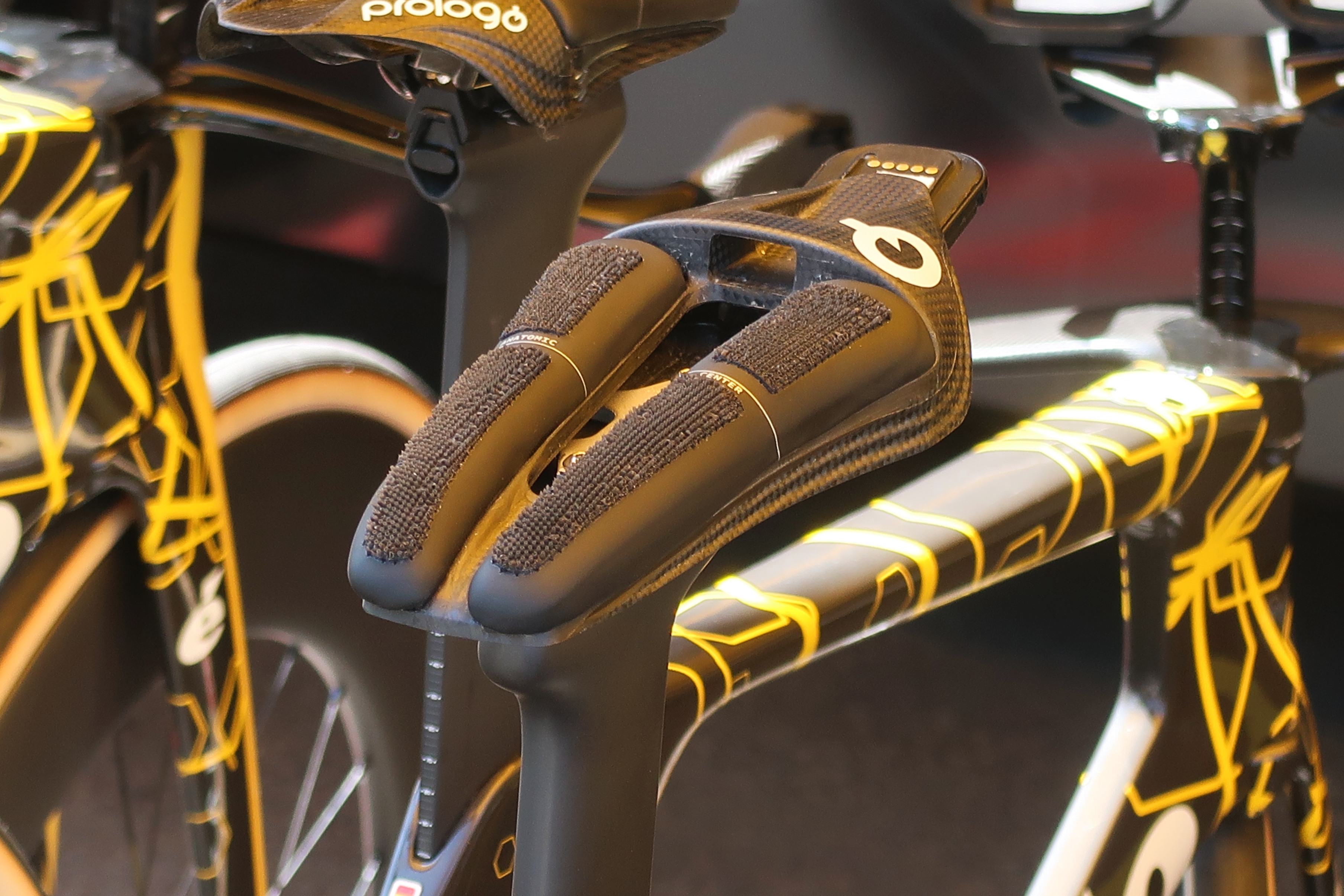 A bike saddle made by Prologo