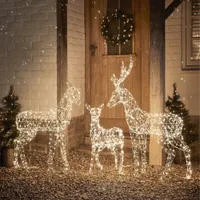 Duchy Dual Colour Micro LED Light Up Reindeer Family | was £344.99now £294.99 at Lights4Fun