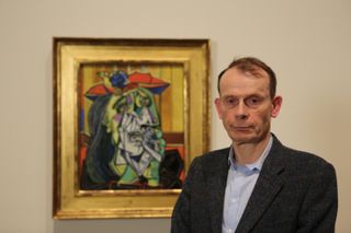 TV tonight: Andrew Marr in front of Picasso's Weeping Woman.