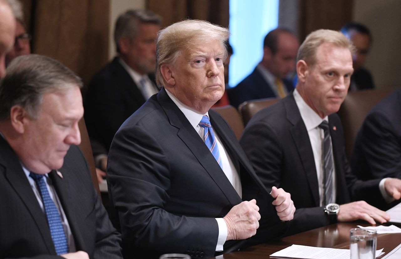 President Trump speaks during a Cabinet meeting