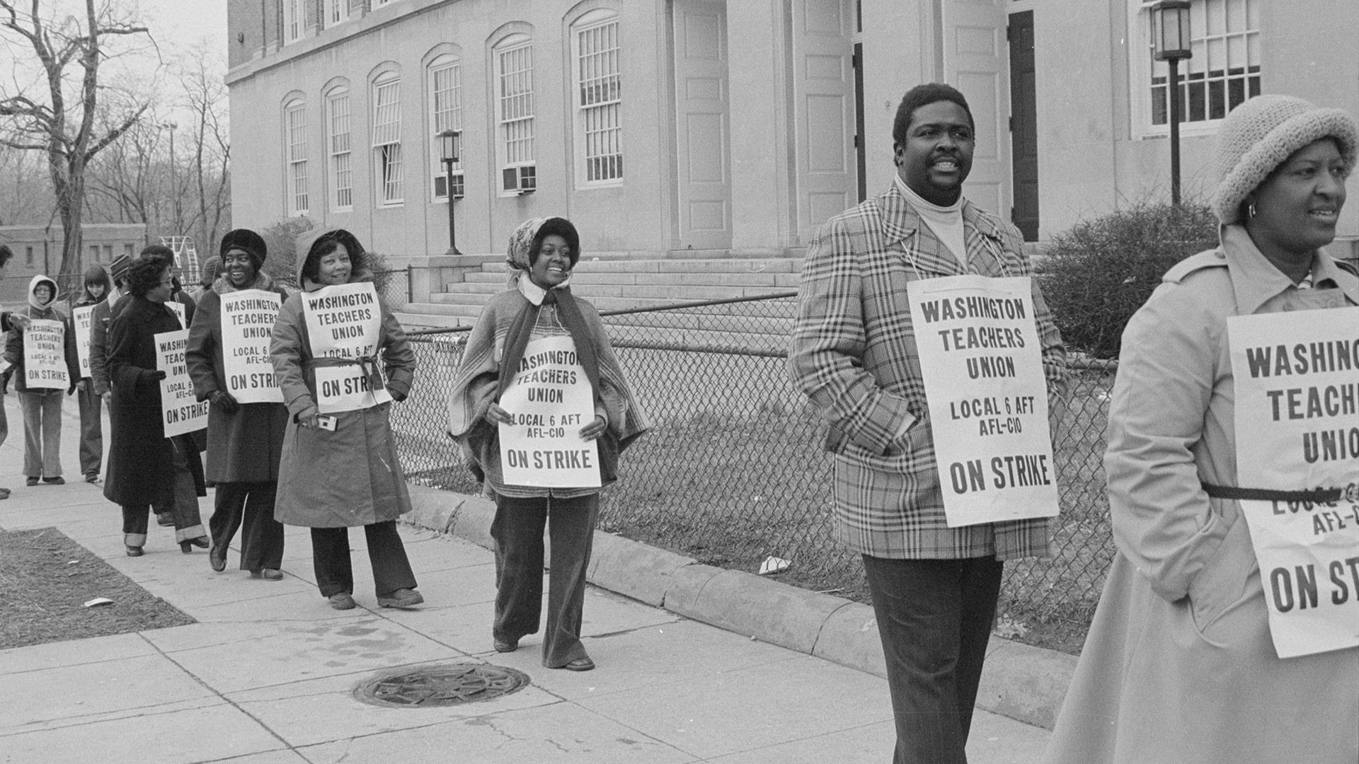In March 1979, teachers from the Washington Teachers Union, Local 6 American Federation of Teachers, AFL-CIO walked the picket line in Washington, D.C.