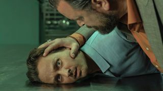 Björn is threatened by Dragan in Murder Mindfully episode 1