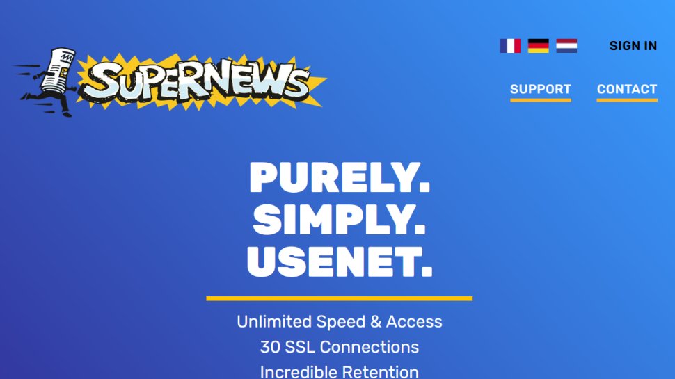 Supernews website screenshot (August 2025).