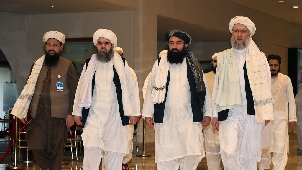 Taliban leaders in Qatar.