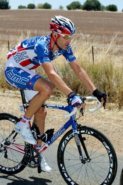 George Hincapie (BMC) looking splendid in his USA gear.