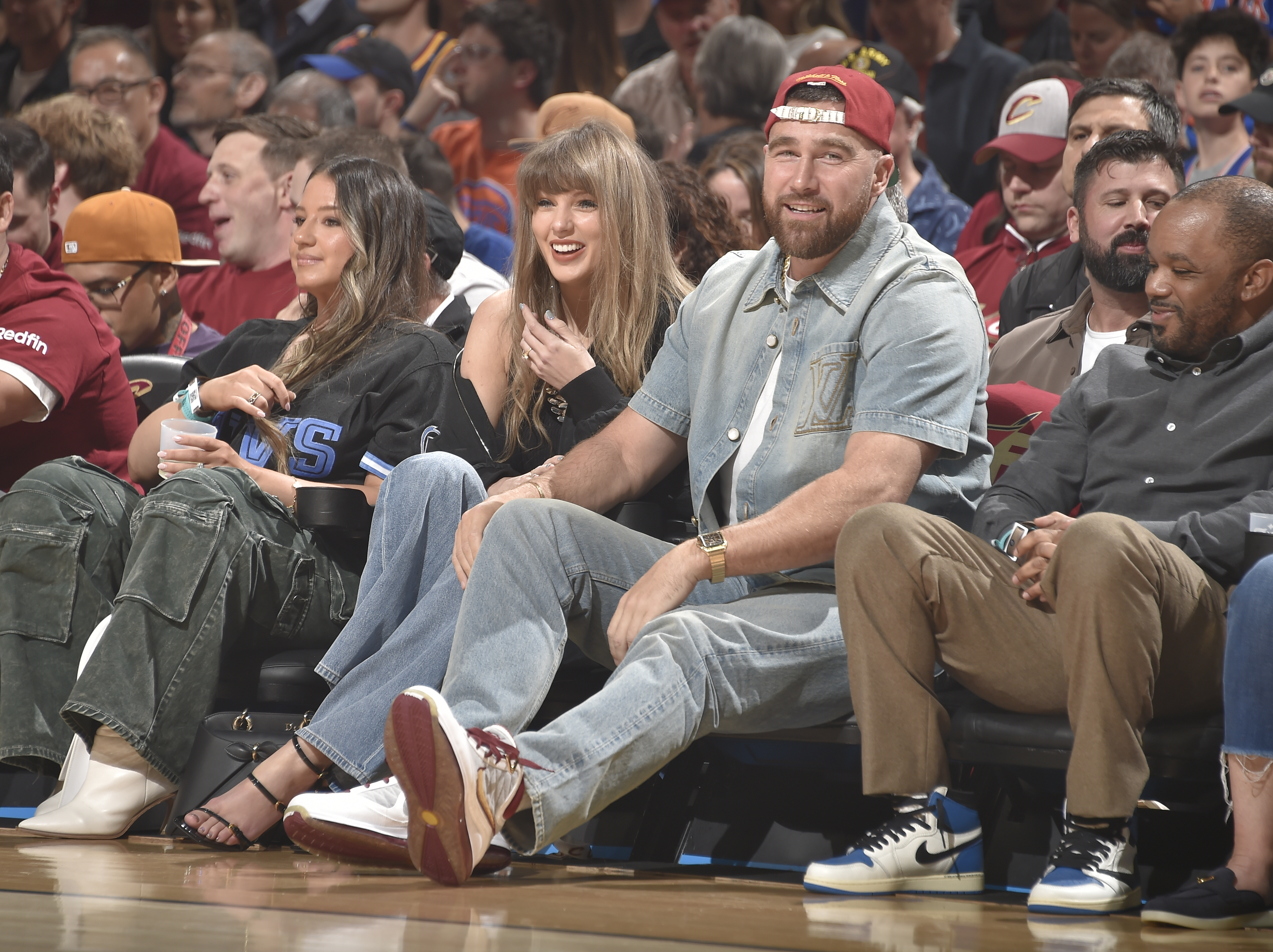 Taylor Swift and Travis Kelce attend Game 3 of the NBA Eastern Conference finals