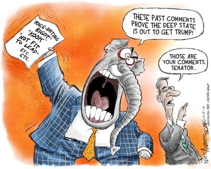 Political Cartoon U.S. GOP Senate Comments Impeachment