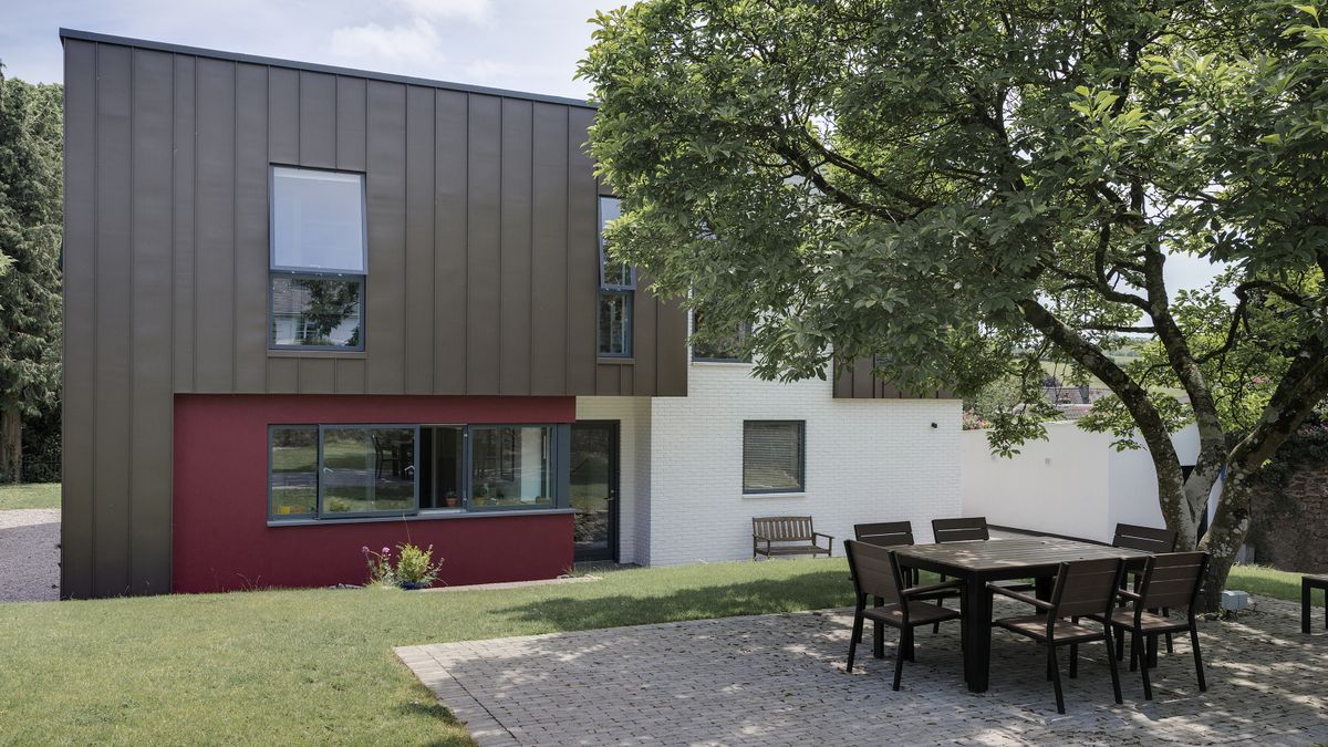 metal cladding on a contemporary house