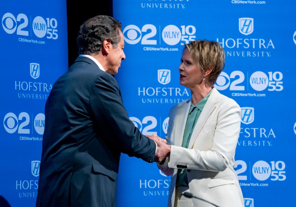 Cynthia Nixon and Gov. Andrew Cuomo debate