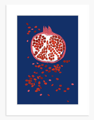 Decorating a rented home: pomegranate print