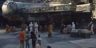 The Millennium Falcon at Star Wars: Galaxy's Edge