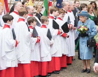 Queen Elizabeth II attends the Commonwealth Day Service 2020