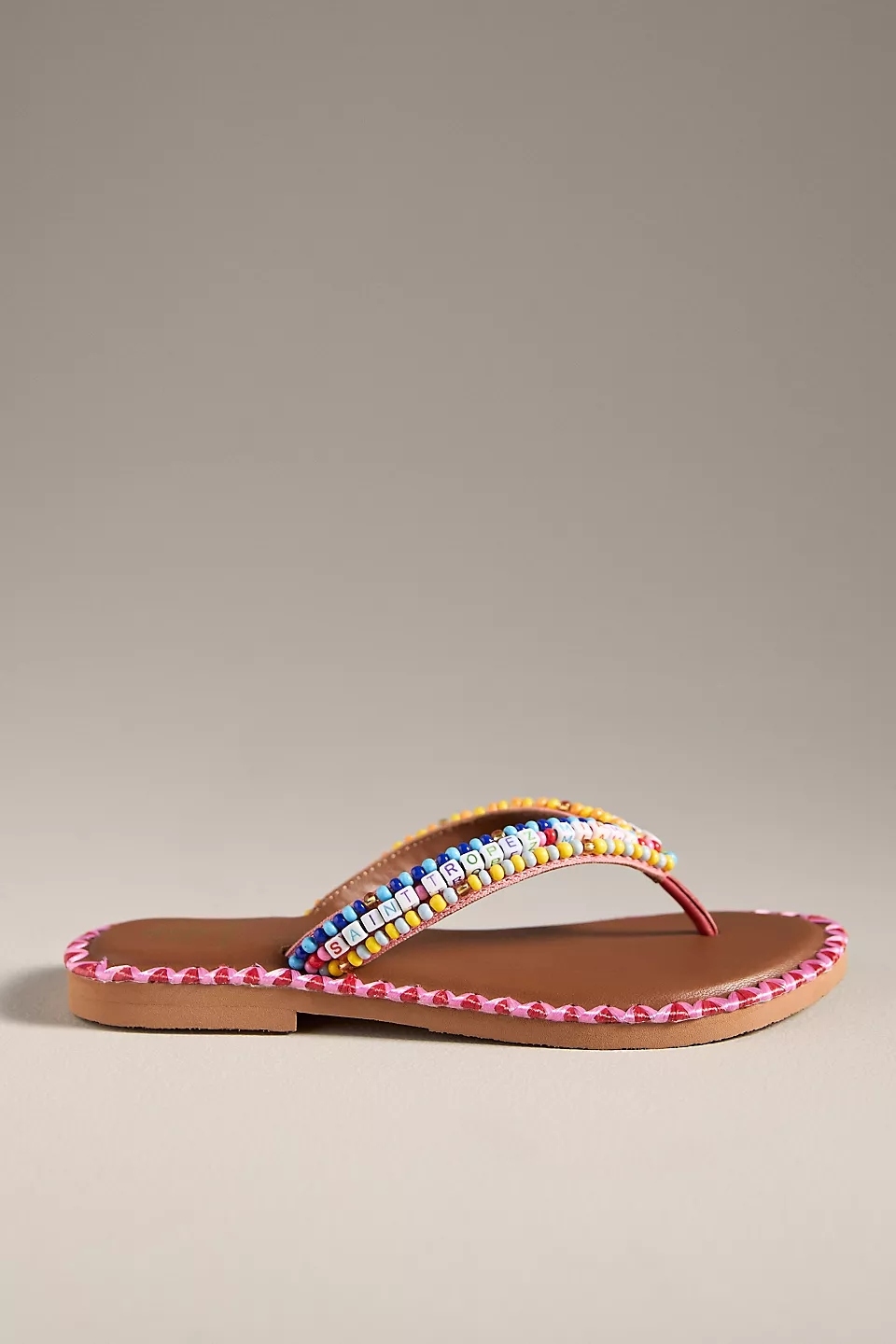 De Siena, Beaded Thong Sandals