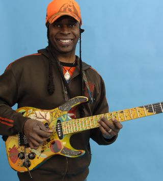 Vernon Reid with his custom Hamer Miss Voodoo, March 23, 2006