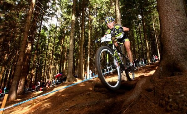 Irina Kalentieva (Topeak Ergon) in action in Nove Mesto, Czech Republic