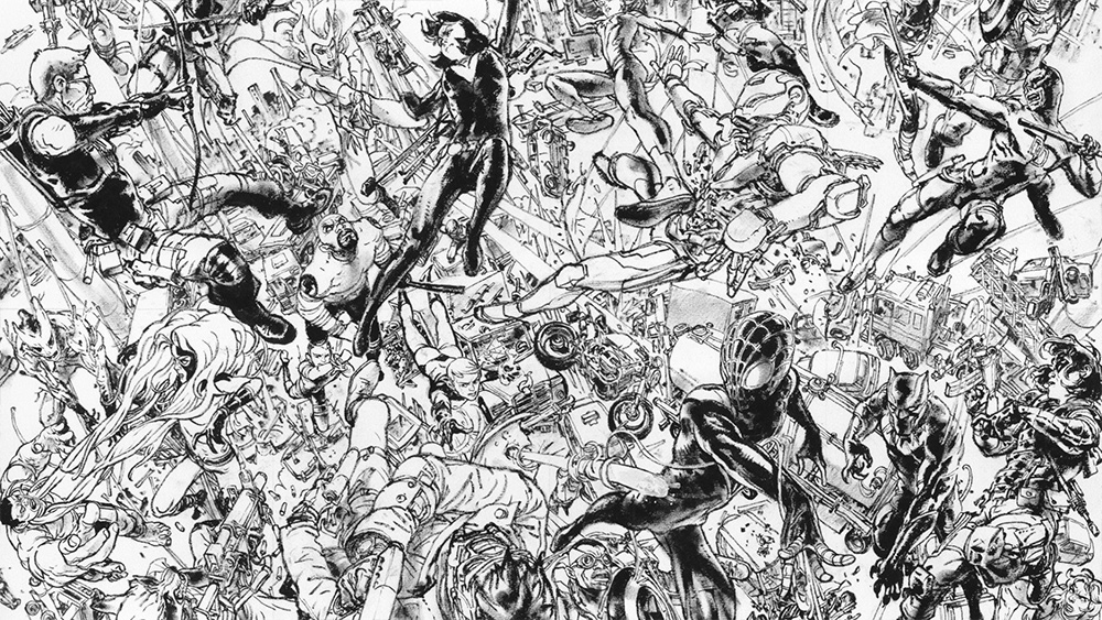 An illustration by Kim Jung Gi for Marvel Comics